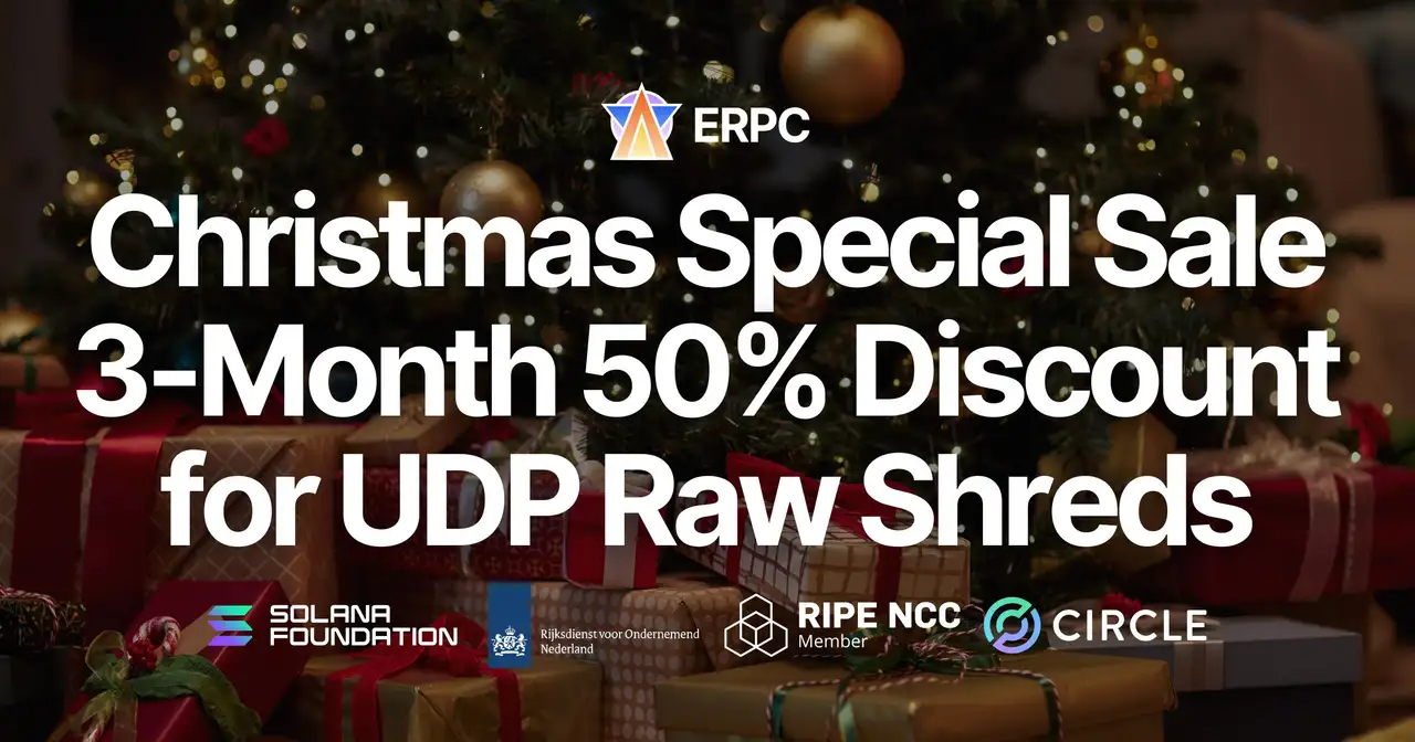 ERPC Announces a 24-Hour Christmas Special Sale — 3-Month 50% Discount Coupon for Dedicated Direct Shreds (UDP Raw Shreds)