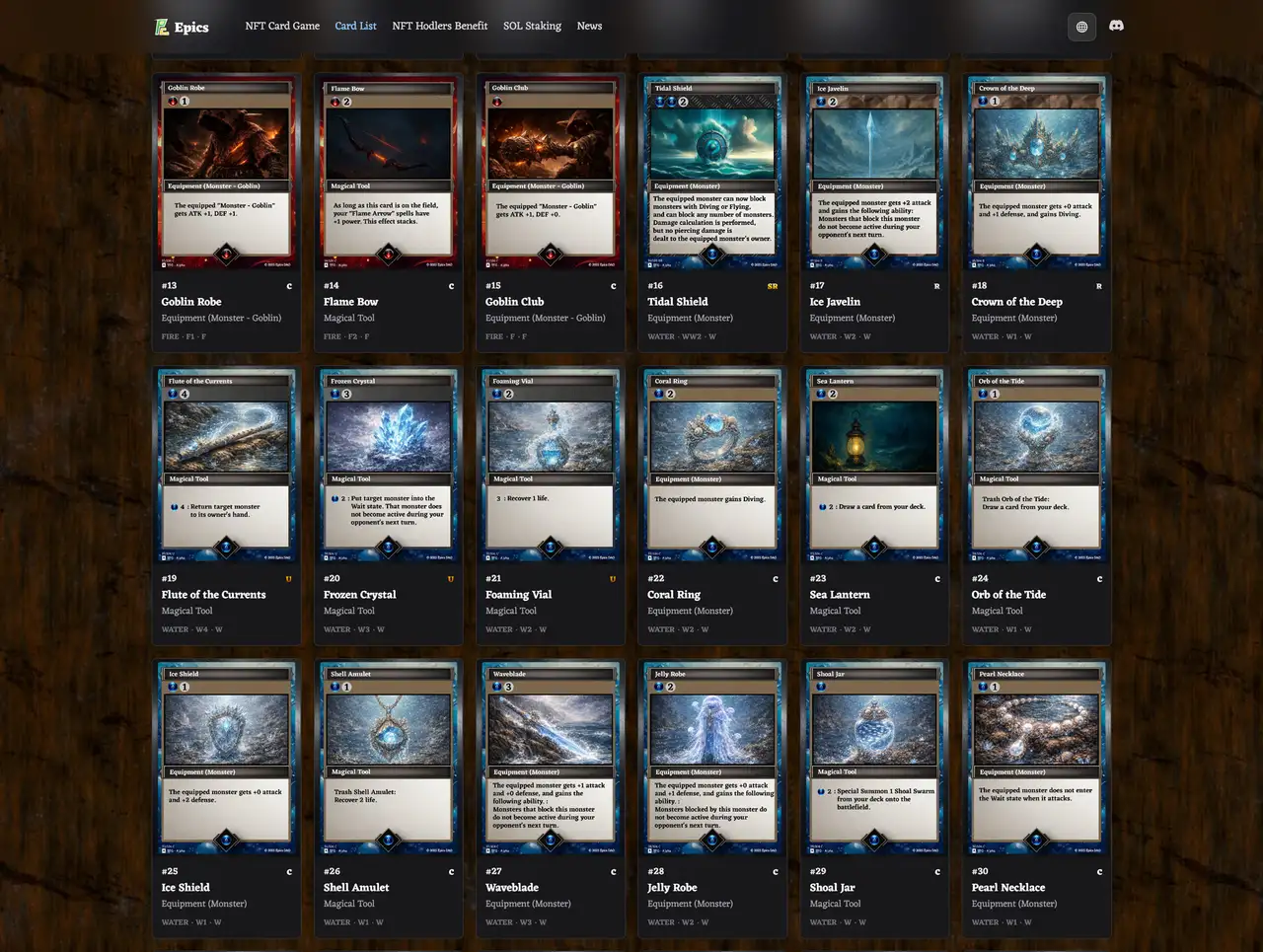 Buidlers Guild Water Tools Cards