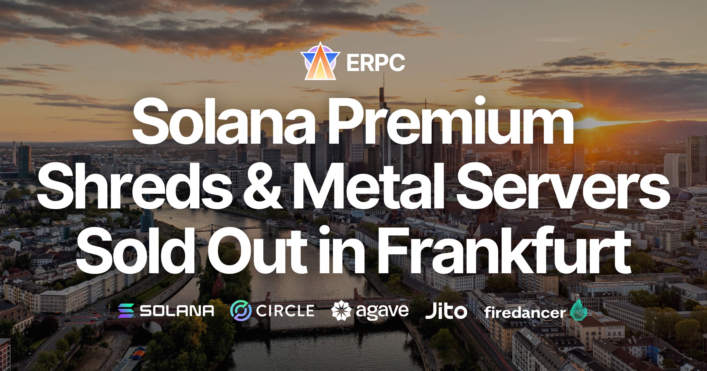ERPC Announces Sold-Out Status of Solana Dedicated ShredStream Metal Ryzen and Bare Metal Premium Line in Frankfurt
